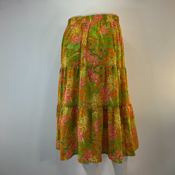 Rose + Olive Women's Colorful Lightweight Midi Skirt - Size Medium - NWT - Picture 3 of 4